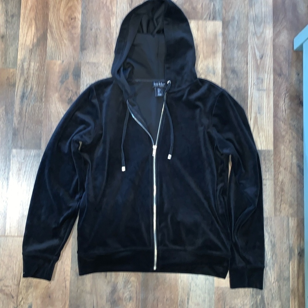 Nicole Miller Zip-up Hoodie. Super soft and like velvet. Size Small.